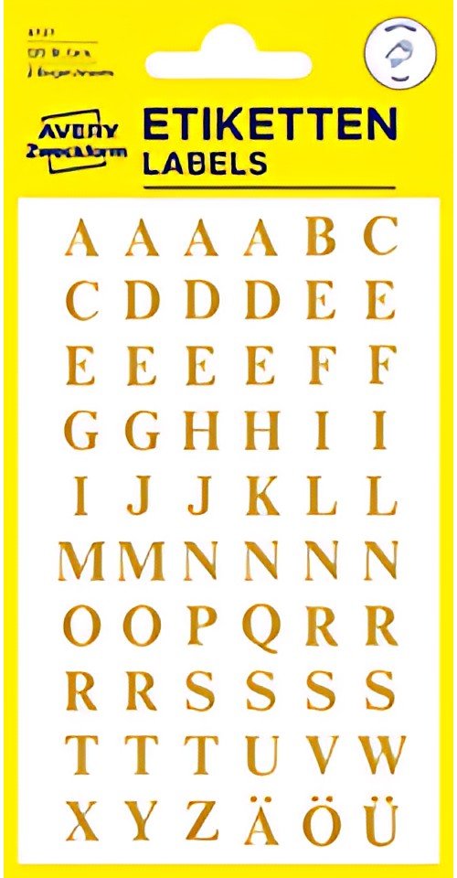 AVERY Zweckform Etiquettes alphabétiques, A-Z, or