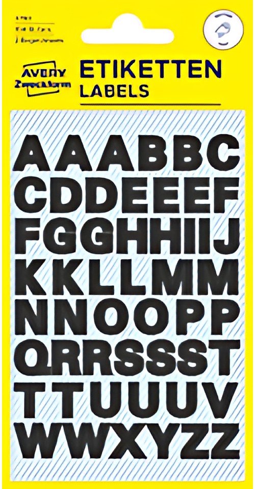 AVERY Zweckform Stickers de lettres, lettres A-Z, noir
