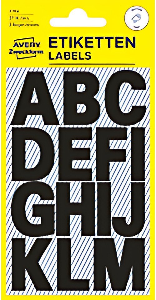 AVERY Zweckform Stickers de lettres, lettres A-Z, noir