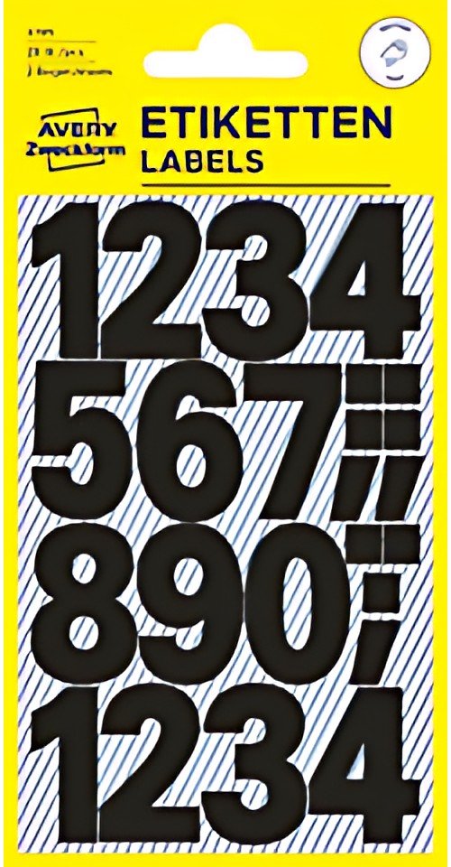 AVERY Zweckform Stickers de chiffres, chiffres 0 à 9, noir