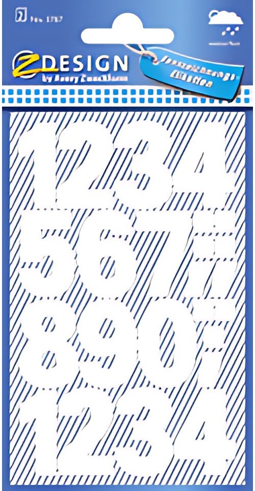 AVERY Zweckform Sticker de chiffres, chiffres 0-9, blanc