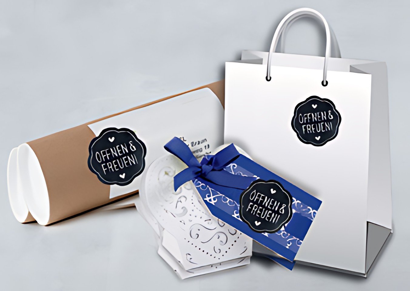 Étiquettes promotionnelles AVERY Zweckform "Open", noires