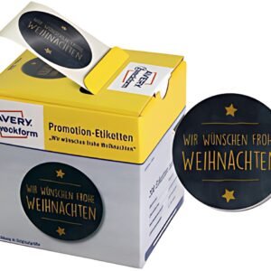 Étiquettes promotionnelles AVERY Zweckform "Noël", noires