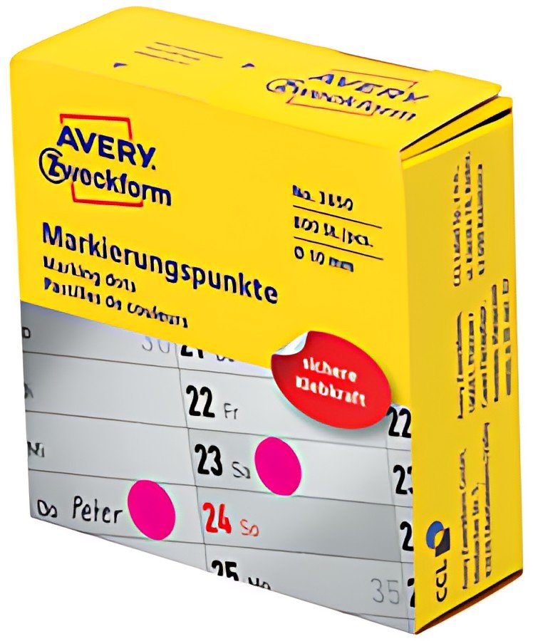 AVERY Zweckform Pastille de couleur, 10 mm, vert