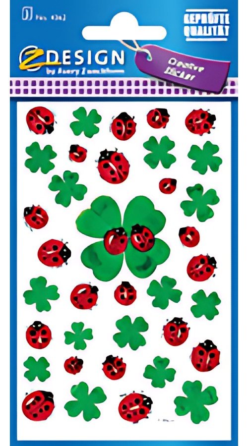 AVERY Zweckform ZDesign Sticker "coccinelle et trèfle"