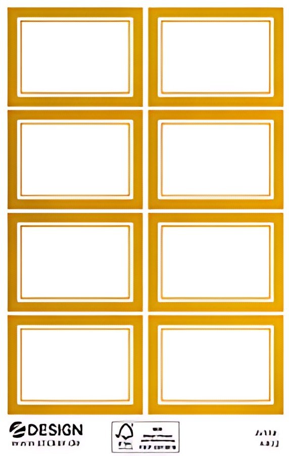 ZDesign HOME Étiquette, cadre doré, 38 x 24 mm