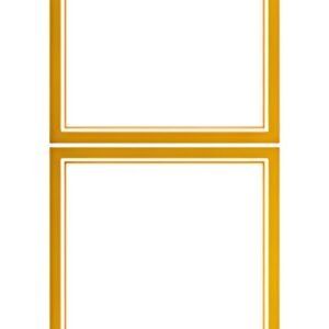 ZDesign HOME Étiquette, cadre doré, 50 x 50 mm