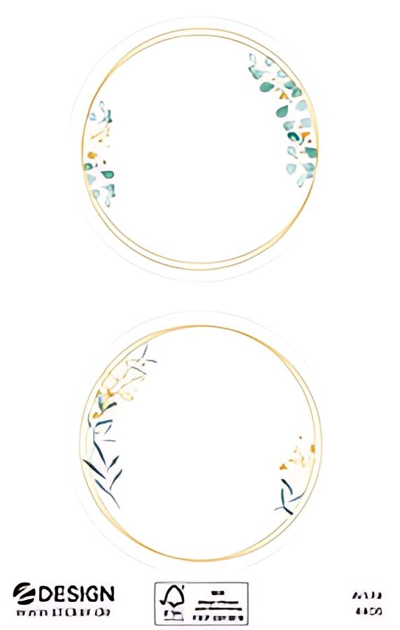 ZDesign HOME Étiquette, cadre ornementé, rond