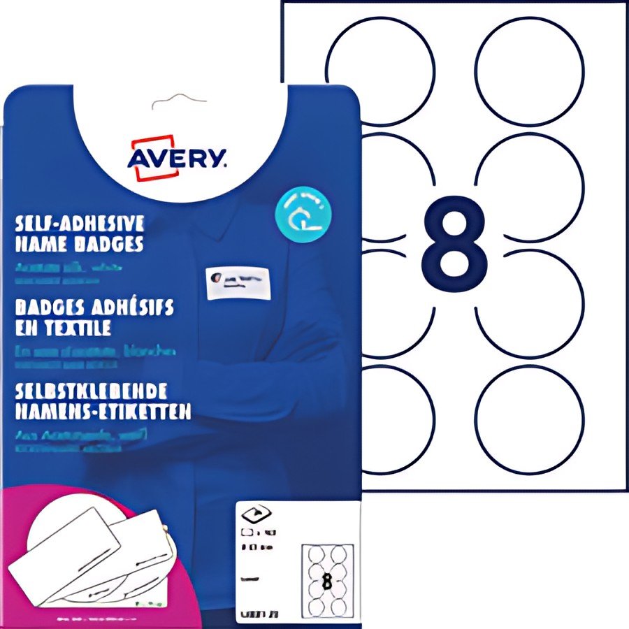 AVERY Zweckform Etiquette pour badge, 88,9 x 31 mm, blanc