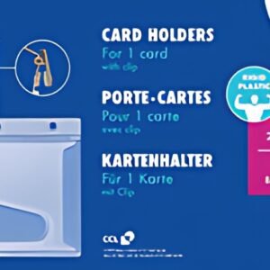 AVERY Porte-carte avec clip, 54 x 85 mm, transparent