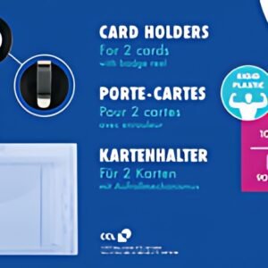 AVERY Porte-carte avec clip, 54 x 90 mm, transparent