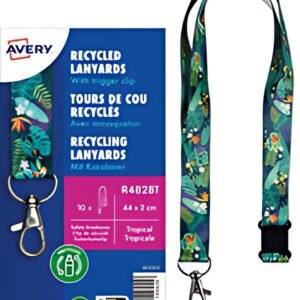 AVERY Tour de cou, rPET, "floral", 20 x 440 mm