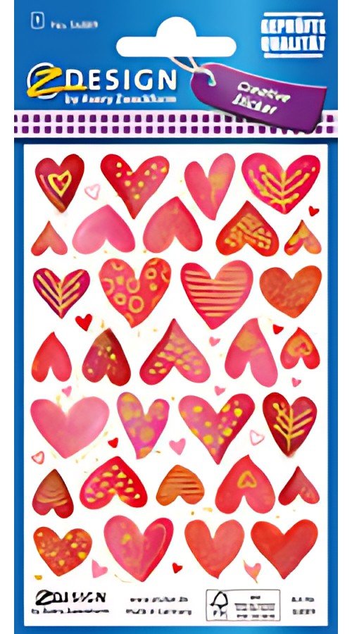 AVERY Zweckform ZDesign Sticker CREATIVE "coeurs"