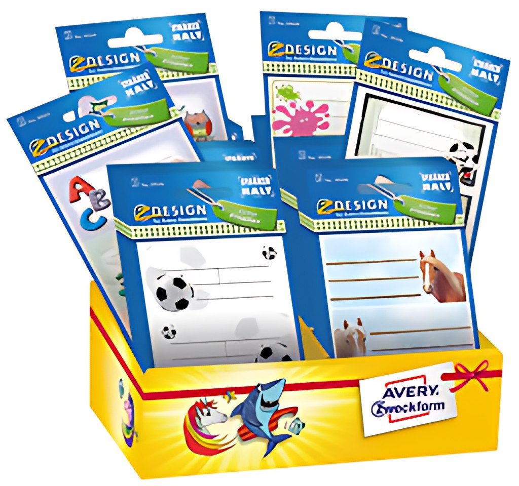 AVERY Zweckform ZDesign Assortiment étiquettes enfant SCHOOL