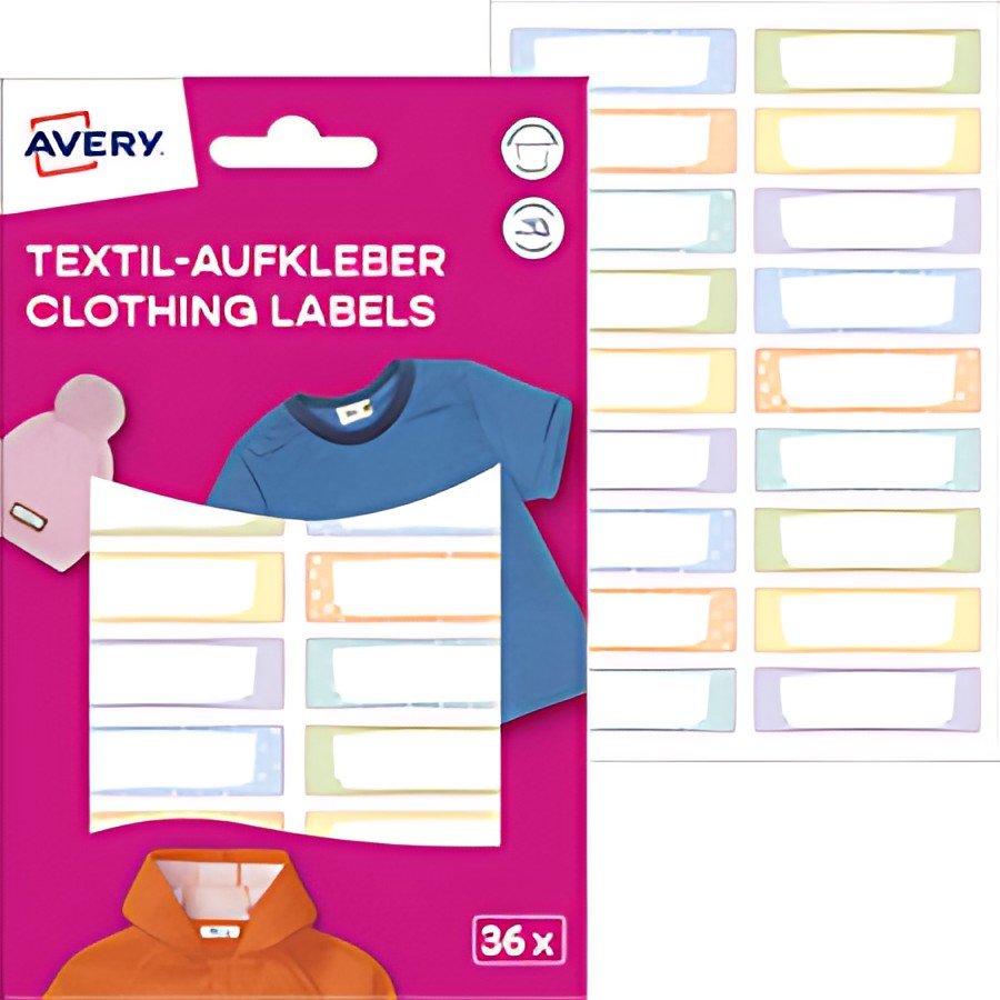 AVERY Étiquette pour textile, 13 x 45 mm, motifs