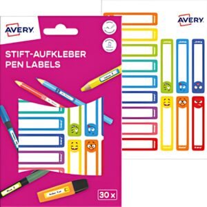 AVERY Étiquette pour stylo, papier, 10 x 50 mm, cadre coloré