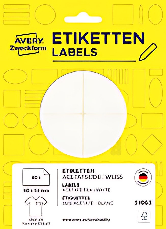 AVERY Zweckform Étiquette de nom, 76x19 mm, enlevable, blanc