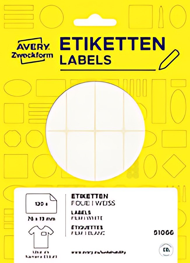 AVERY Zweckform Étiquette de nom, 80x54 mm, enlevable, blanc