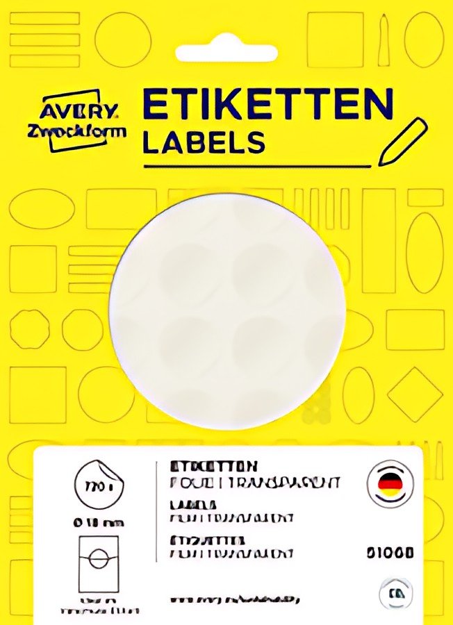 AVERY Zweckform Étiquette de fermeture, 38 mm, transparent
