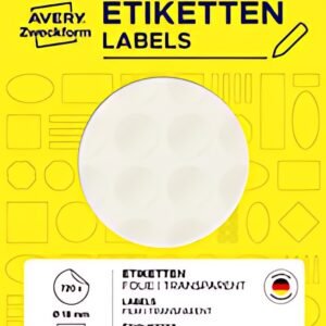 AVERY Zweckform Étiquette de fermeture, 18 mm, transparent
