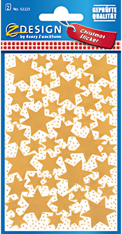AVERY Zweckform ZDesign Stickers de Noël "étoiles", or