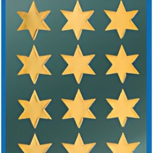 AVERY Zweckform ZDesign Stickers de Noël "étoiles", or
