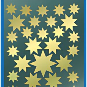 AVERY Zweckform ZDesign Stickers de Noël "étoiles", or