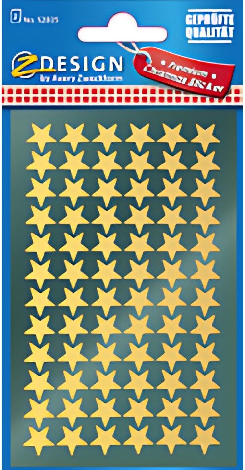 AVERY Zweckform ZDesign Stickers de Noël "étoiles", or