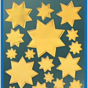 AVERY Zweckform ZDesign Stickers de Noël "étoiles", or