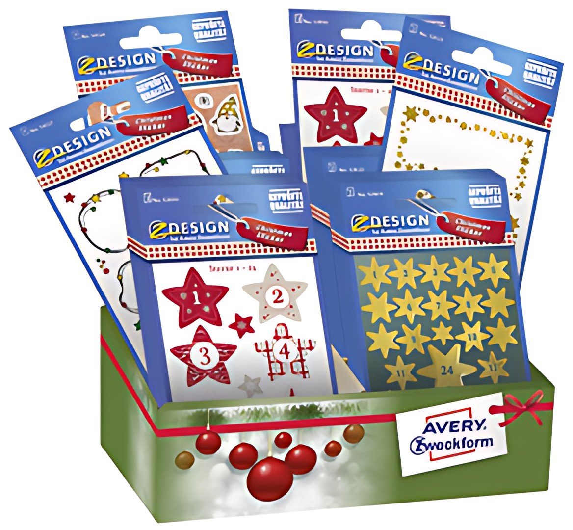 AVERY Zweckform ZDesign Sticker Noël "Calendrier de l'Avent"