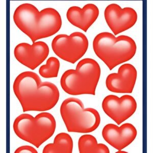 AVERY Zweckform ZDesign Sticker CREATIVE "coeurs", rouge