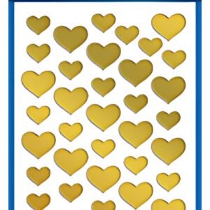 AVERY Zweckform ZDesign Sticker CREATIVE "Coeurs", doré