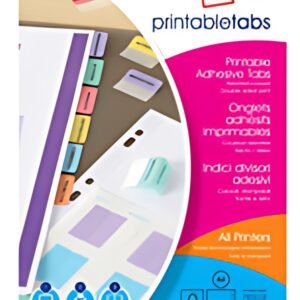 AVERY Onglets adhésifs personnalisables, A4, assorti