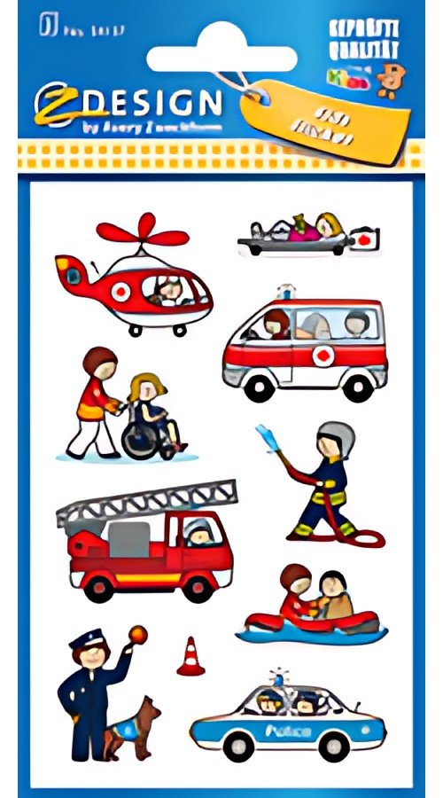 AVERY Zweckform Sticker ZDesign métiers pompier/policier