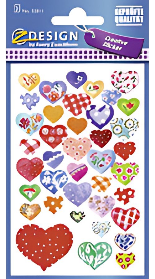 AVERY Zweckform ZDesign Sticker CREATIVE "coeurs", coloré