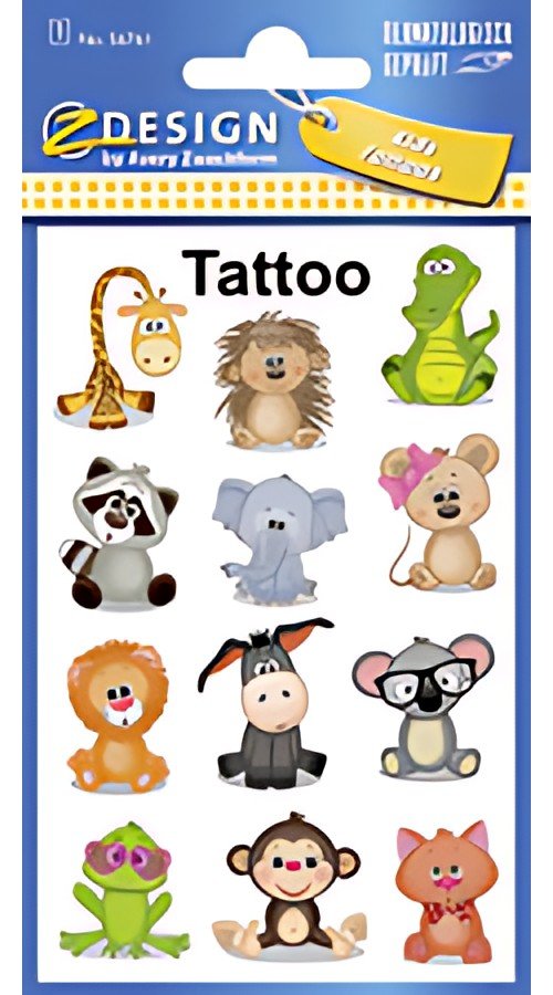 ZDesign KIDS Tatouage "koala, giraffe, etc.", coloré