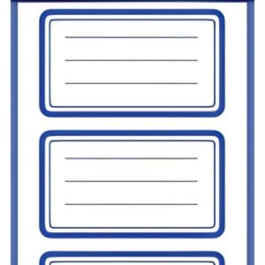 ZDesign SCHOOL Etiquettes livres "bordures", bleu