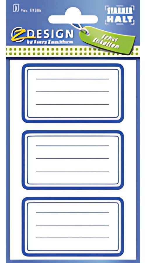 ZDesign SCHOOL Etiquettes livres "bordures", bleu