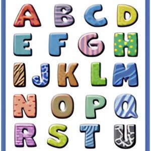ZDesign SCHOOL Sticker de lettres, lettres: A-Z, coloré