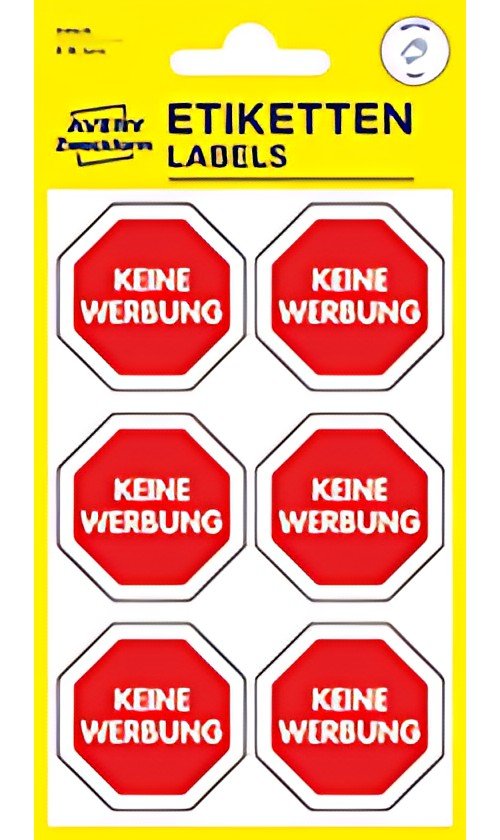 AVERY Zweckform étiquettes de signalisation "Keine Werbung"