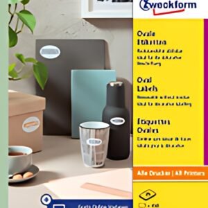 AVERY Zweckform Stick+Lift Etiquette, 63,5 x 42,3 mm, ovale