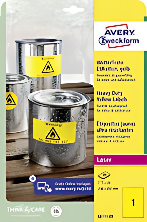 AVERY Zweckform Etiquette film, 99,1 x 139,0 mm, jaune