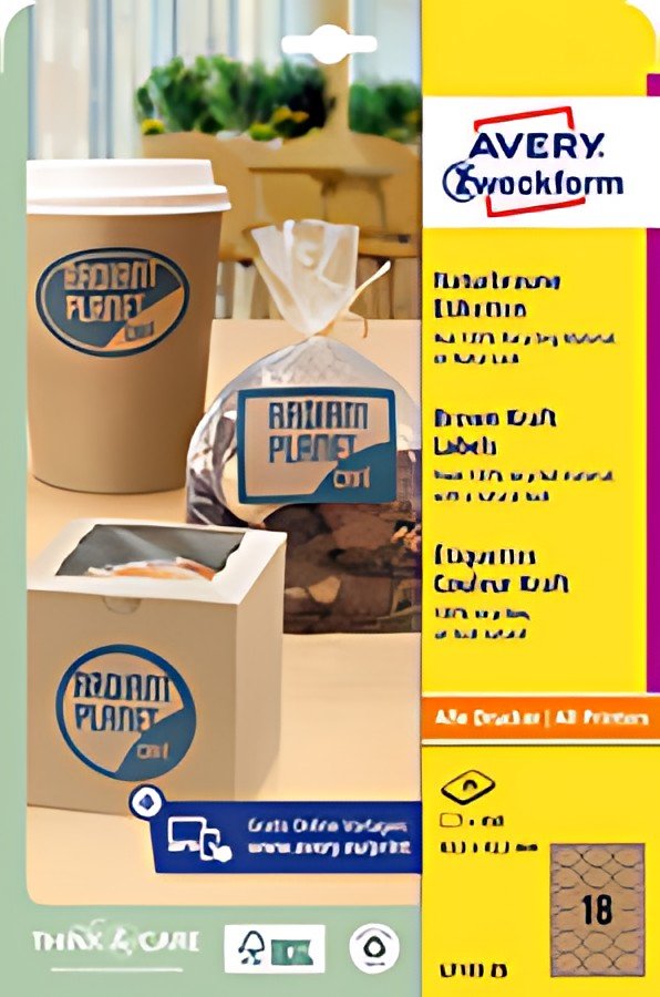 AVERY Zweckform Etiquette couleur Kraft, 63,5 x 42,3 mm