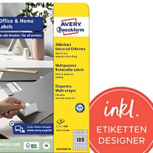 AVERY Zweckform Etiquette universelle, 25,4 x 10 mm, blanc