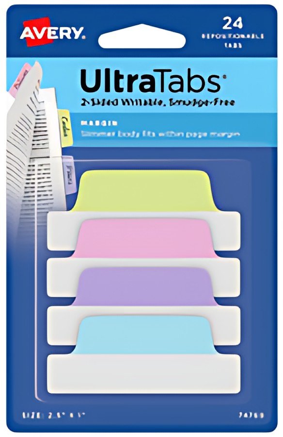 AVERY Zweckform Onglet adhésif UltraTabs pastel