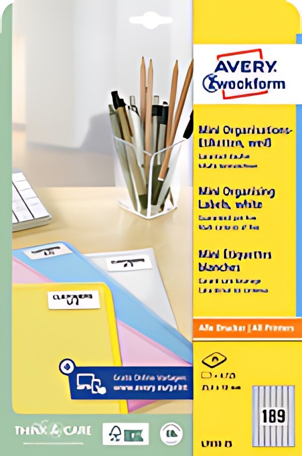 AVERY Zweckform Mini étiquette, 46,0 x 11,1 mm, blanc