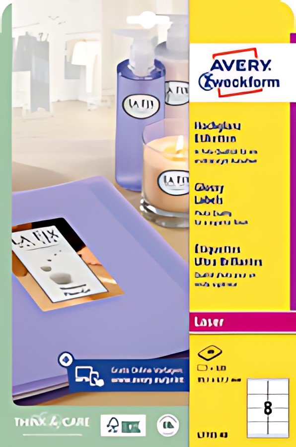 AVERY Zweckform Etiquette photo, ultra brillant, blanc