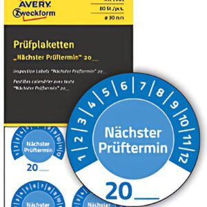 AVERY Zweckform Prüfplaketten "Nächster Prüftermin", blau