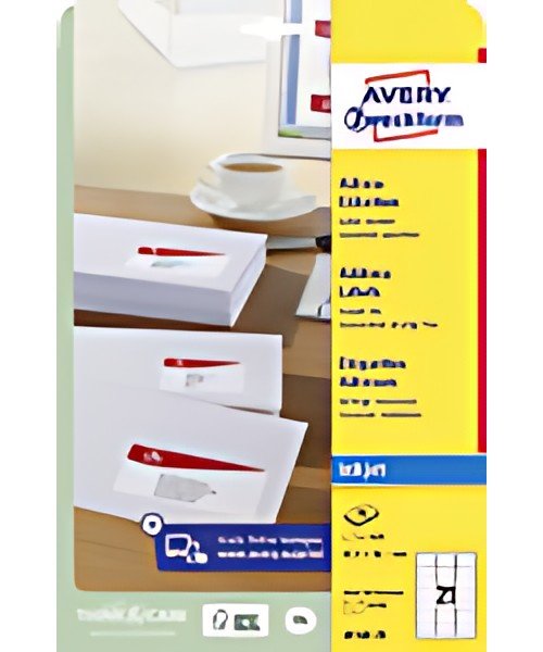 AVERY Zweckform Etiquette d'adresse, transp., 99,1 x 38,1 mm