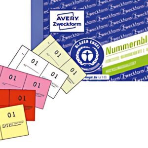 AVERY Zweckform bloc numéroté 1 - 1000, 105 x 53 mm, vert